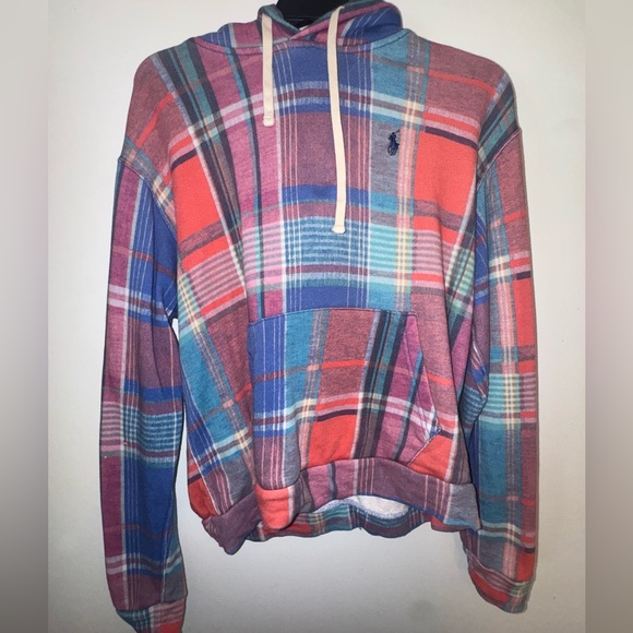 Polo Ralph Lauren Colorful Plaid Hoodie - Picture 1 of 3